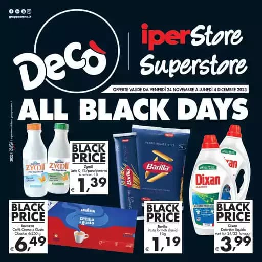 Offerte Iperstore&superstore: All black days!