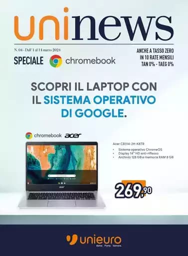 Speciale Chromebook da Unieuro!